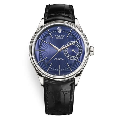 rolex cellini date blue dial|Rolex cellini date 50519.